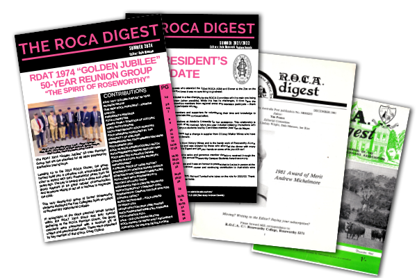 ROCA Digest Roseworthy Old Collegians Association Digest
